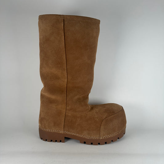 Balenciaga Brown Alaska Fur Boots Size 11