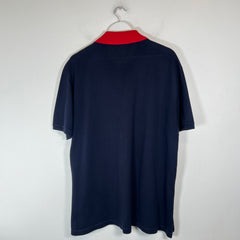 Gucci Navy GG Embroidered Polo Shirt Size L
