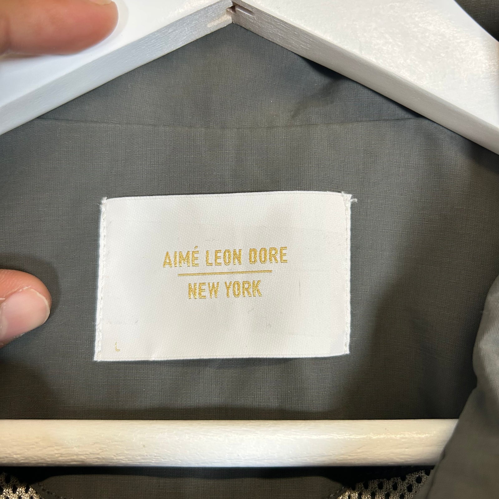 Aime Leon Dore Grey Nylon Coach Jacket Size L