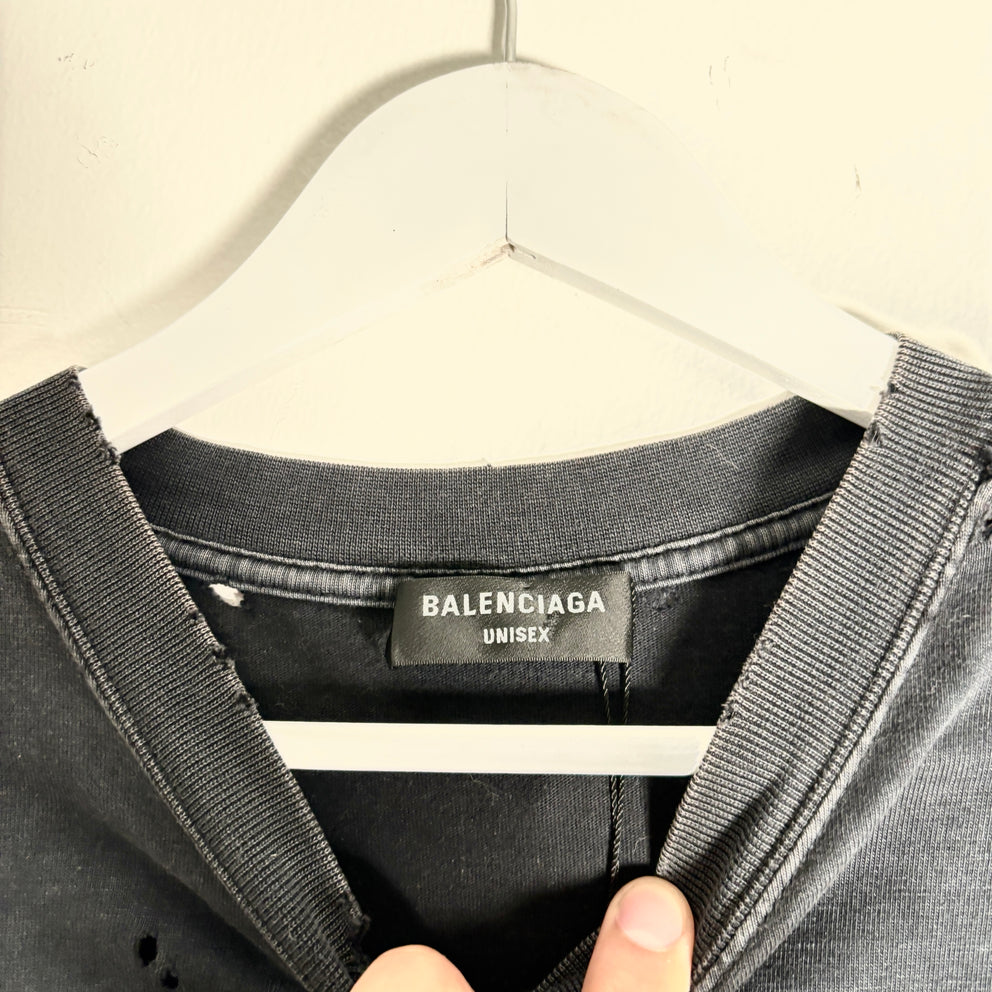 Balenciaga Black/Orange Maison 1917 T-Shirt Size L