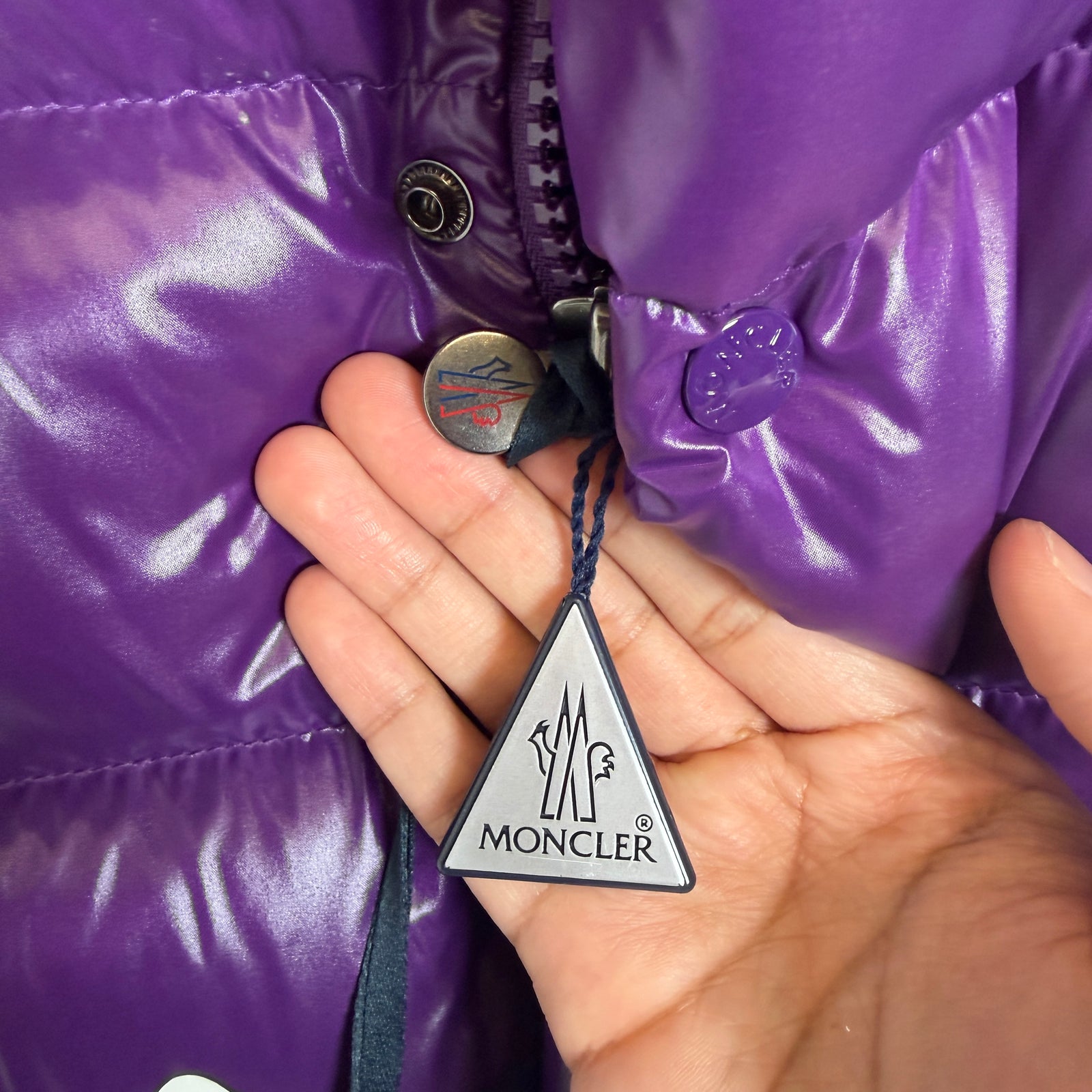 Moncler Purple Tibb Down Vest Size 5