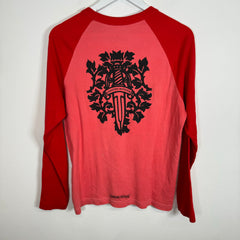Chrome Hearts Red Dagger Baseball LS Tee Size L