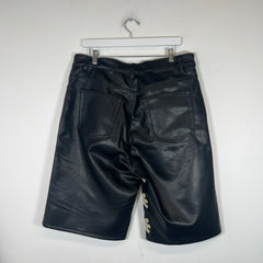 Lostshwds Black Leather Shorts Size 36