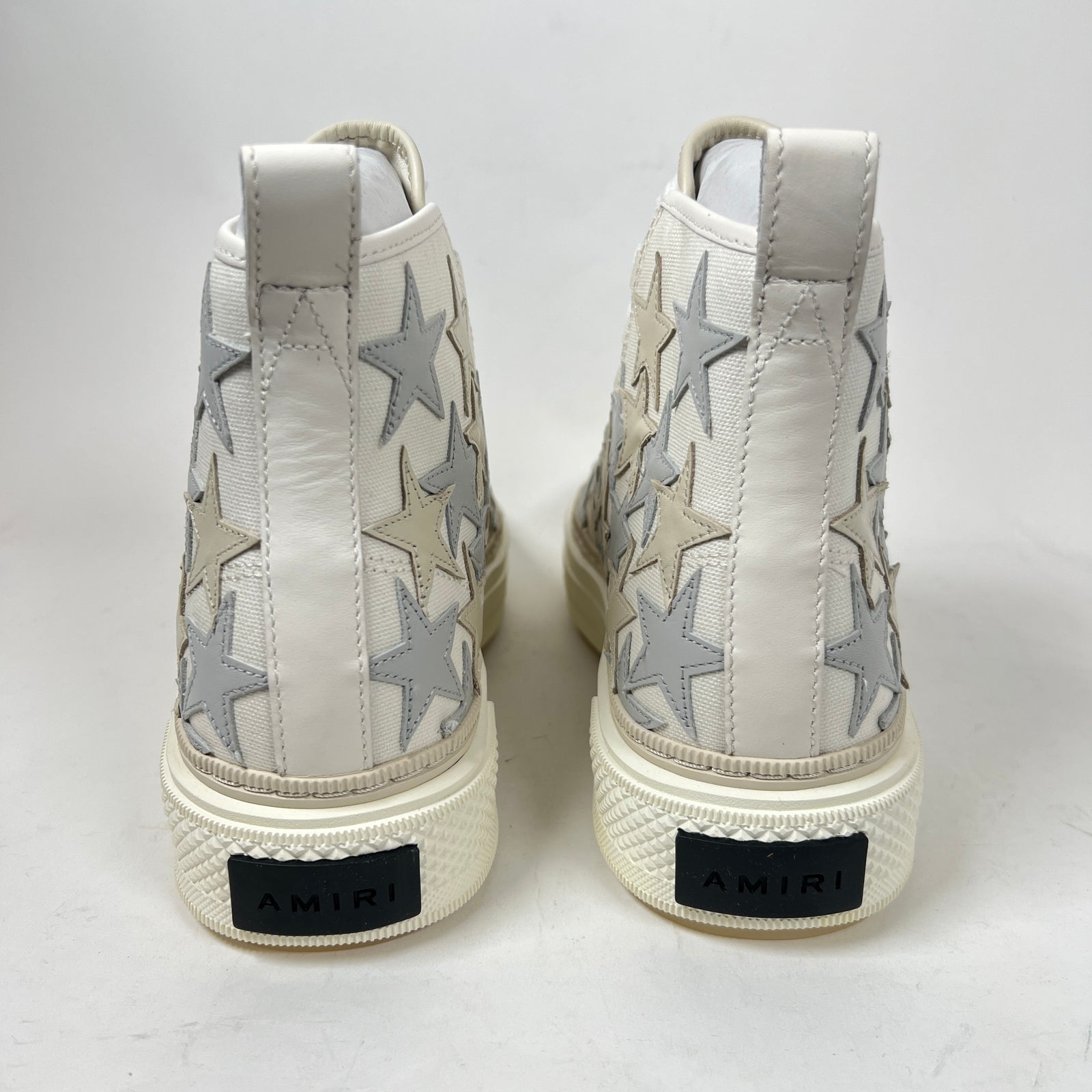 Amiri Grey/White Stars Court High-Top Sneaker Size 42