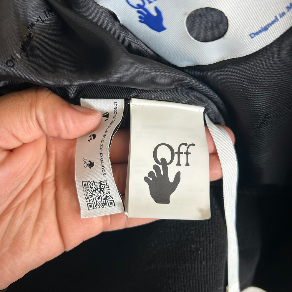 Off-White Vintage Black Bomber Jacket Size L