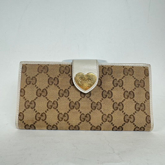 Gucci Beige GG Heart Monogram Wallet