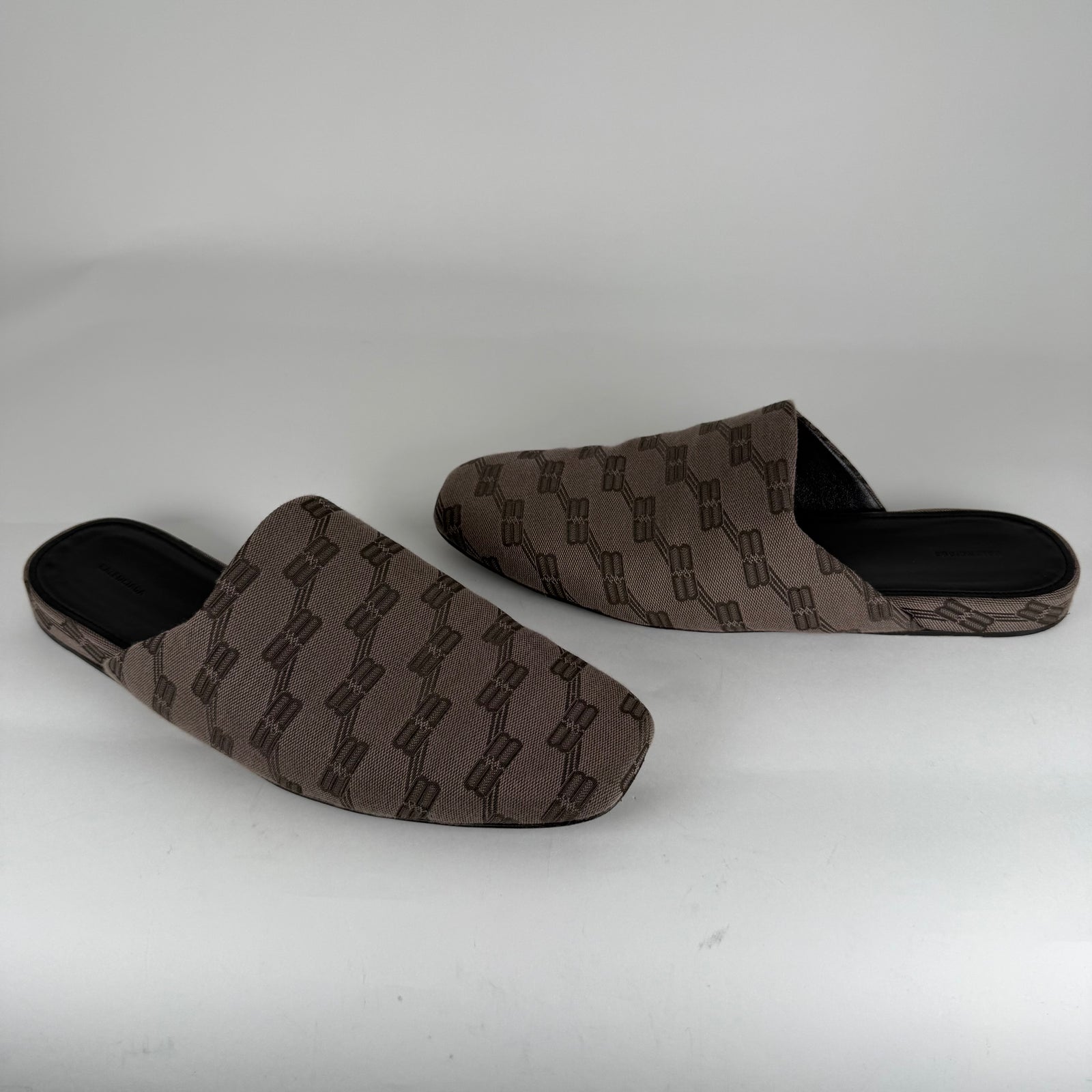 Balenciaga Cozy Brown 'BB' Mules Size 11