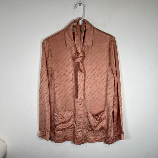 Off-White Pink Silk Button Up Size 40