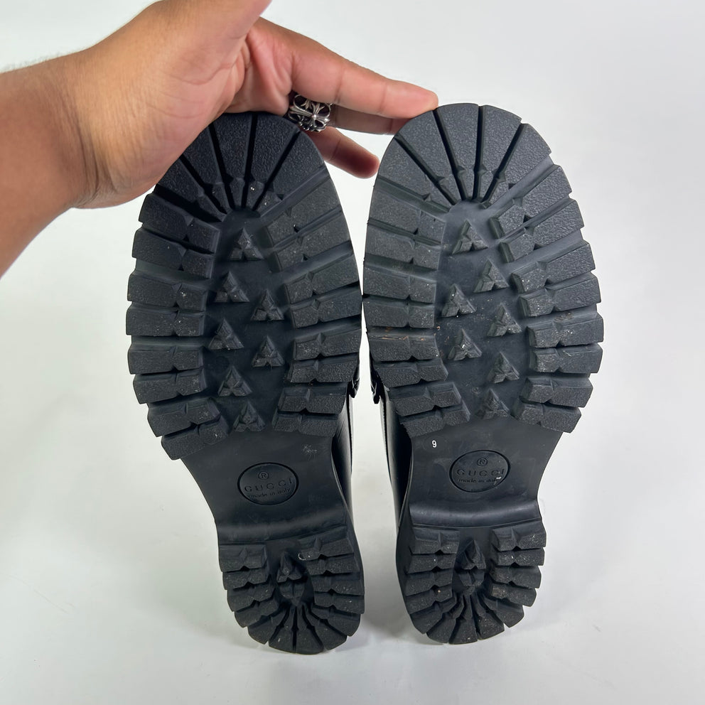 Gucci Horsebit Web Lug Sole Loafers