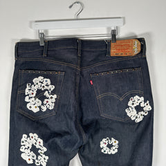 Denim Tears Rhinestone Raw Denim Wreath Jeans Size 38