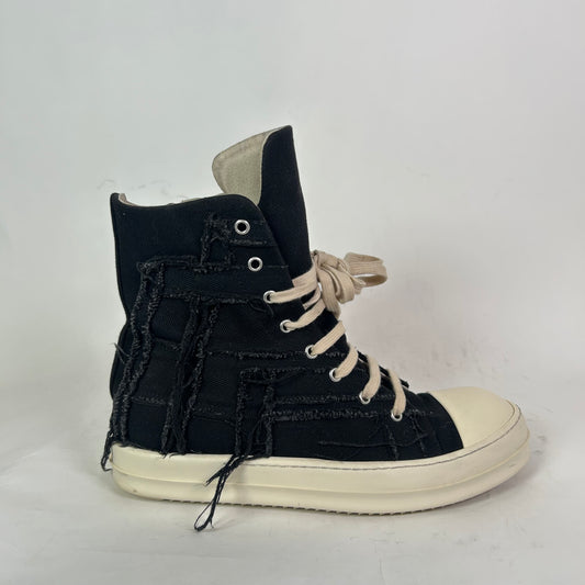 Rick Owens Black Distressed Ramones Size 42