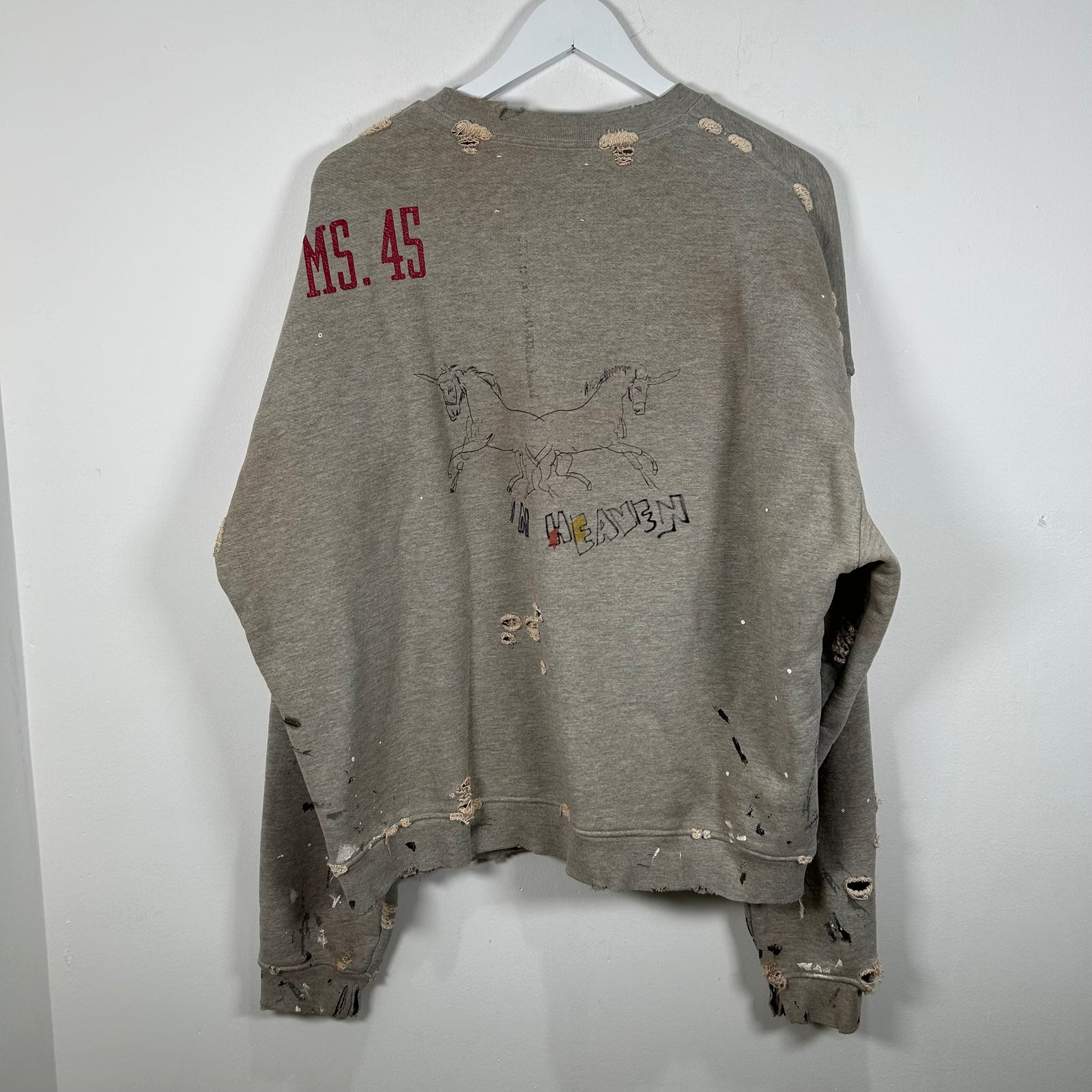 Paly Hollywood 'Nick St.John' Distressed Crewneck Size M/L