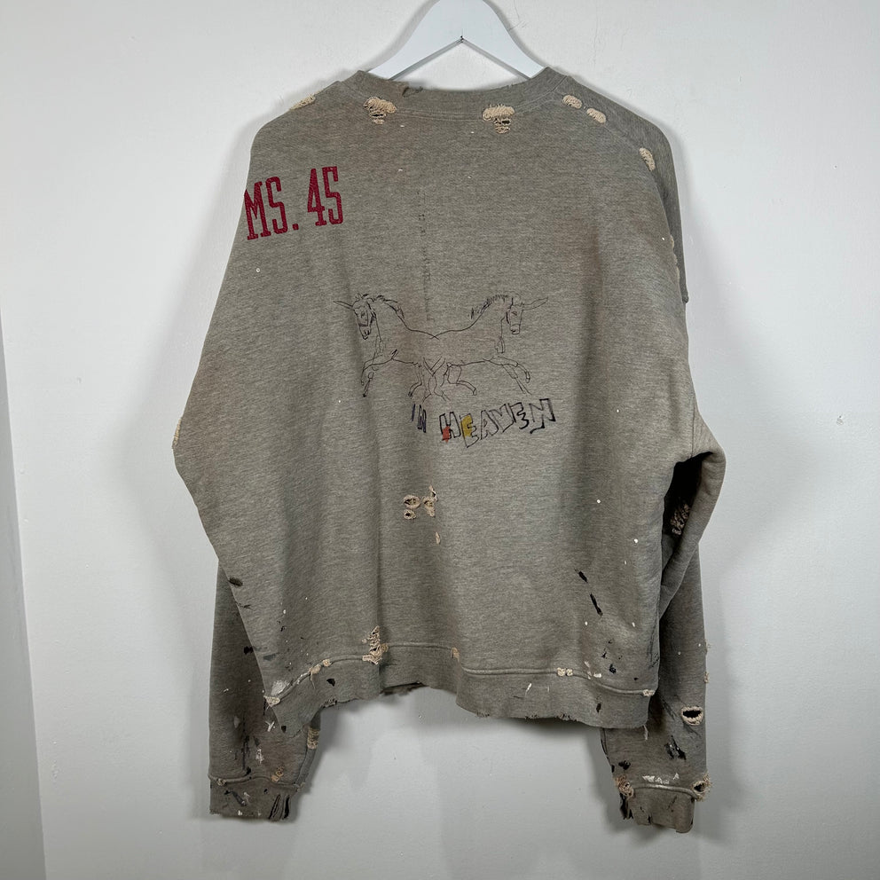 Paly Hollywood 'Nick St.John' Distressed Crewneck Size M/L
