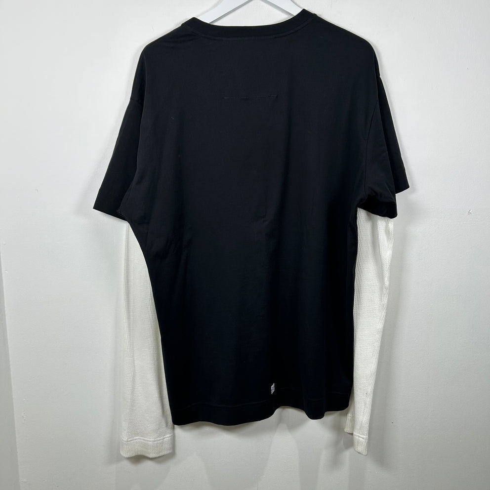 Givenchy Graphic Logo Layered Thermal Longsleeve T-Shirt Size XL