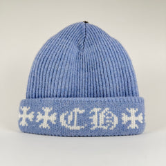 Chrome Hearts 'Big Daddy' Cashmere Aspen Baby Blue Beanie