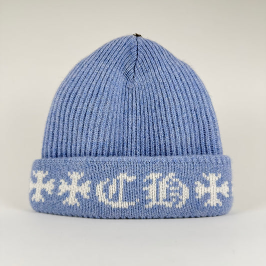Chrome Hearts 'Big Daddy' Cashmere Aspen Baby Blue Beanie