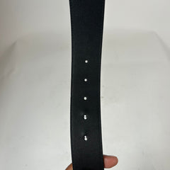 Gucci Black/Silver GG Supreme Signature Belt Size 100