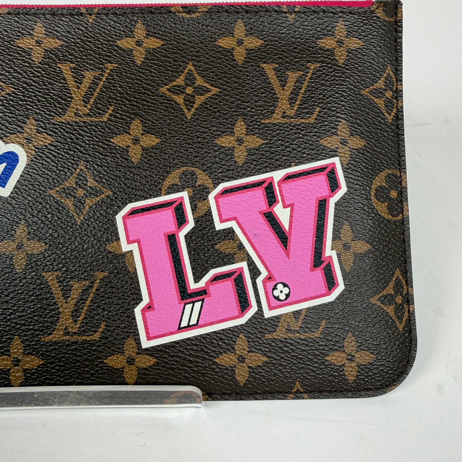 Louis Vuitton Monogram Travel Stickers Neverfull Pouch