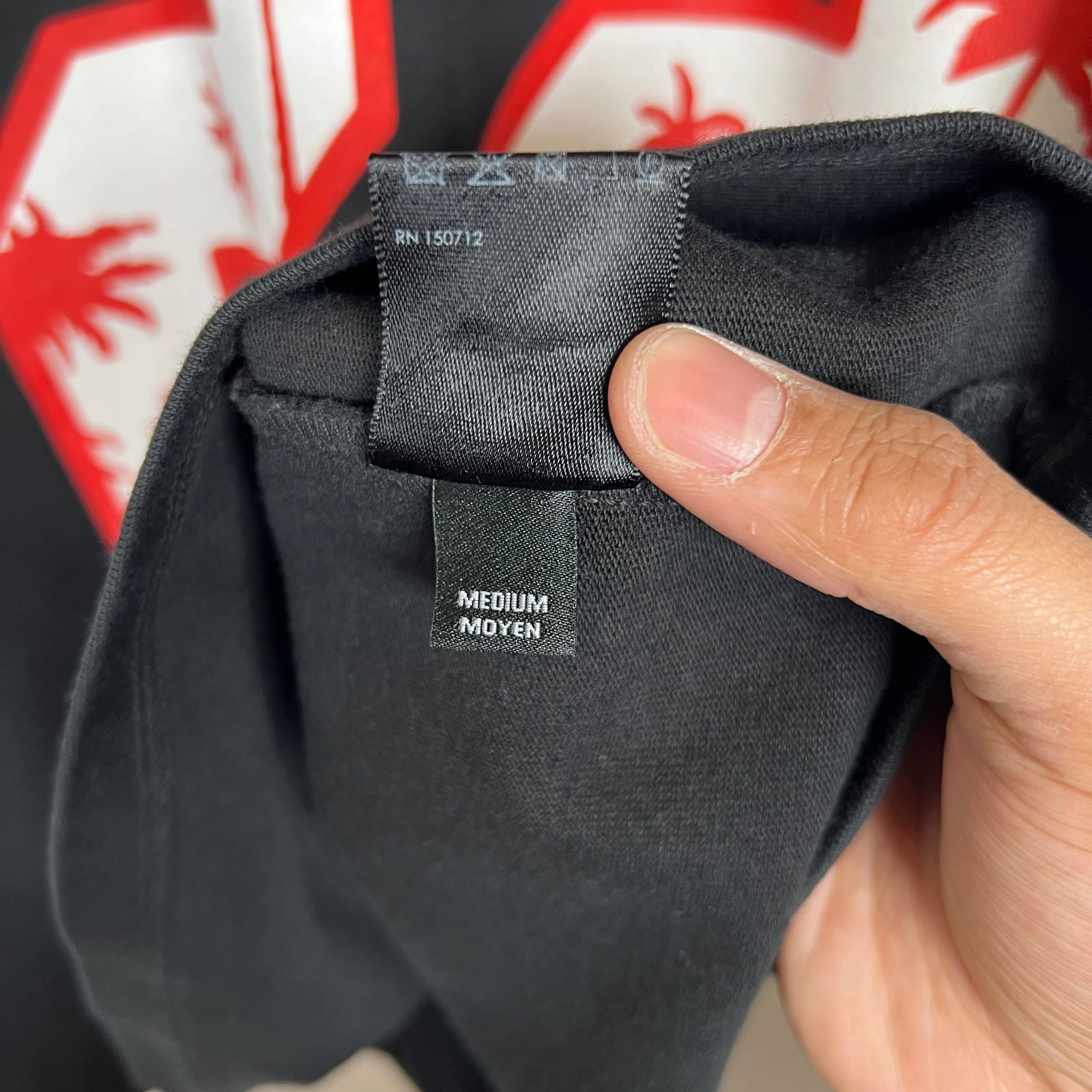 Amiri Black/Red Football Jersey Tee Size M