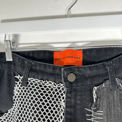 Who Decides War Patch Work Logo Jeans Size 34