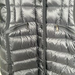 Moncler Hermine Giubbotto Black Long Down Jacket Size 2