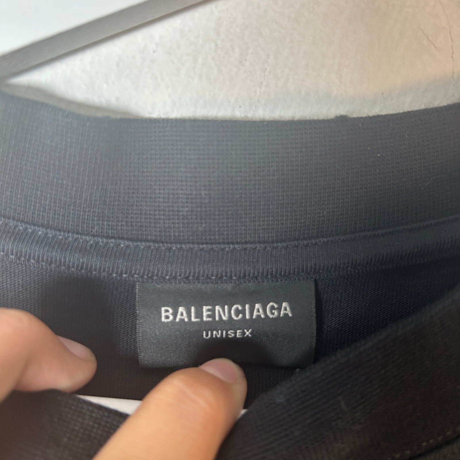 Balenciaga Duct Tape Logo Black T-Shirt Size XS