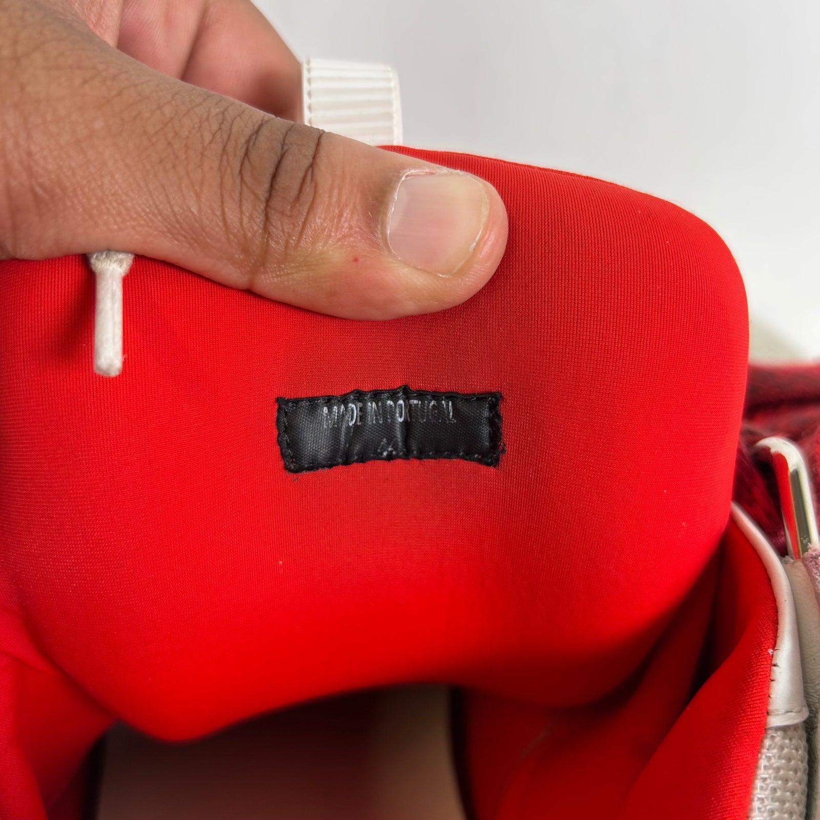Lanvin Red/White Curb Sneaker Size 44