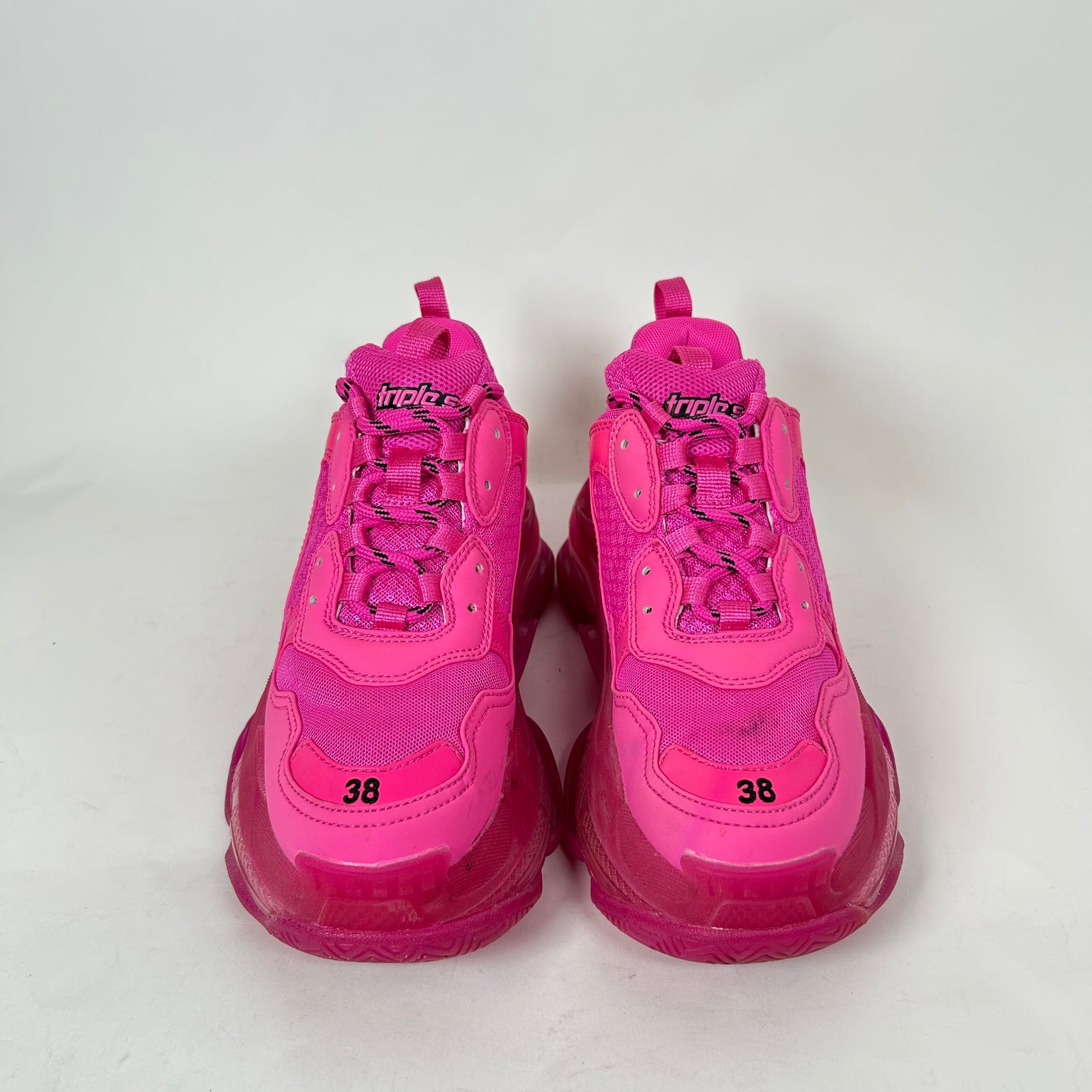 Balenciaga Hot Pink Triple S Sneaker Size 38