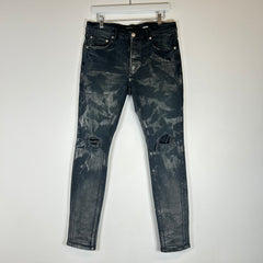 Purple Brand Black Wash Metallic Paint Jeans Size 31