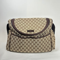 Gucci Beige GG Canvas Diaper Bag