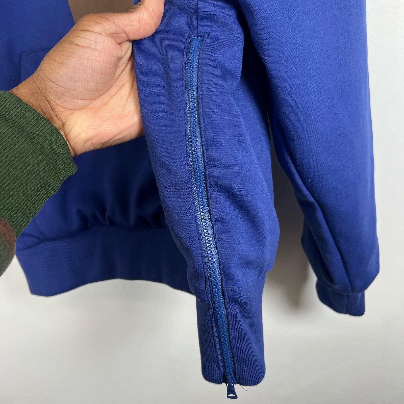 Bape Blue Ape College Logo Puffer Hoodie Size M