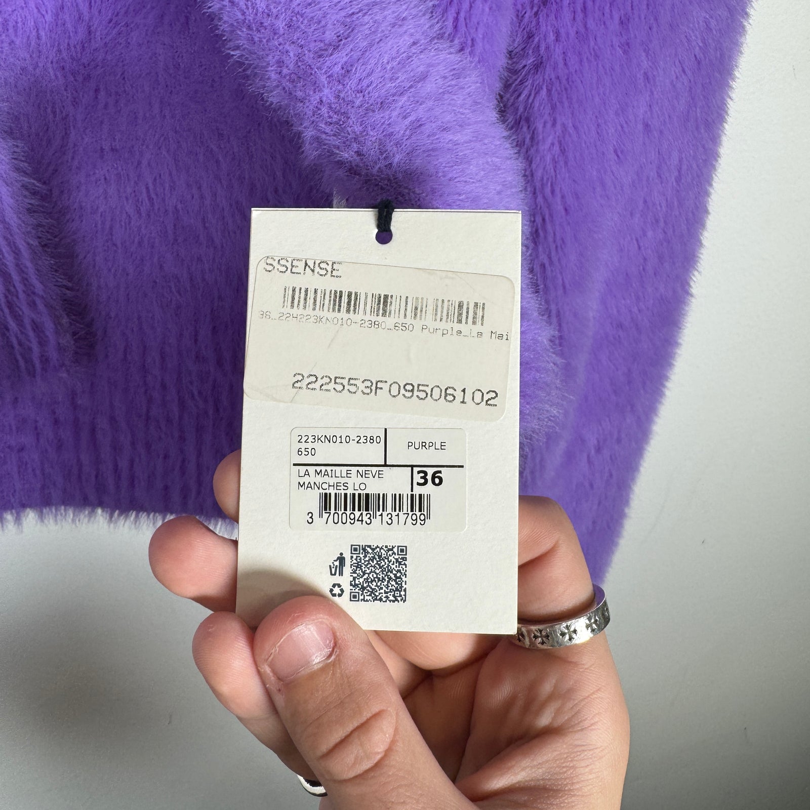 Jacquemus Purple La Maille Neve Cropped Cardigan Size 36