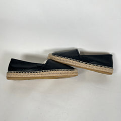 Gucci Espardrilles Black GG Flats Size 41