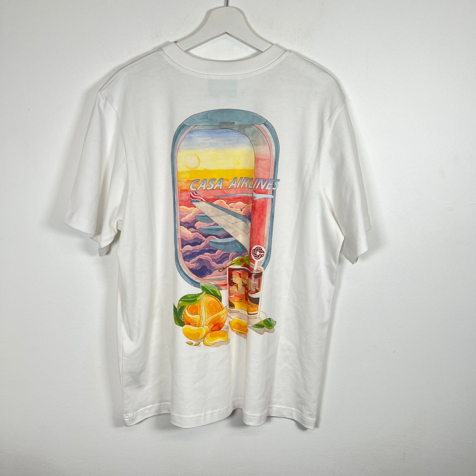 Casablanca 'Airlines' White T-Shirt Size 2XL