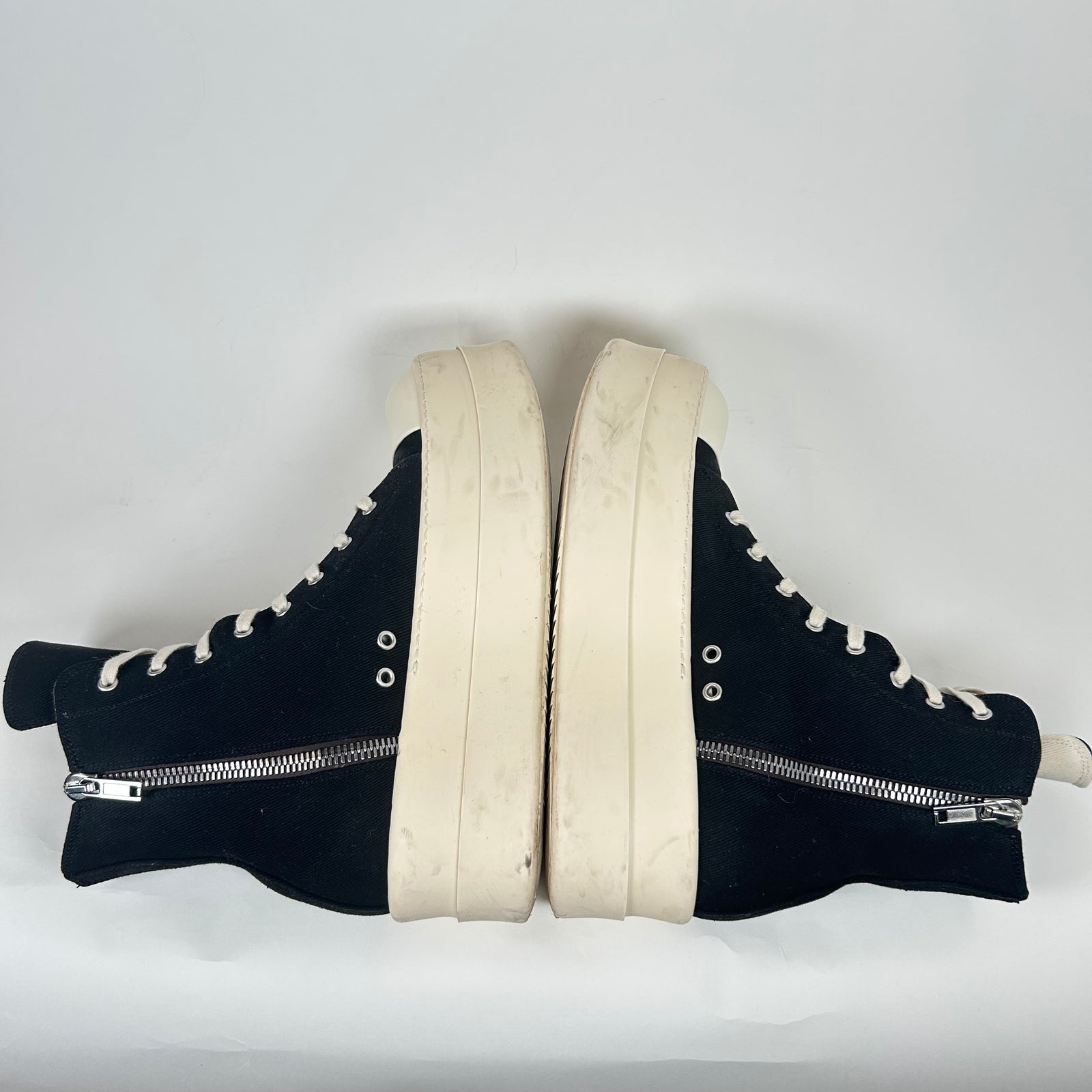 Rick Owens Drkshdw Black/MIlk Mega Bumper Ramones Size 44.5