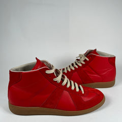 Maison Margiela Red Orange Mid Top Gats Size 43