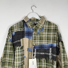 Acne Studios Trompe L'oeil Patchwork Button Up Shirt Size 50