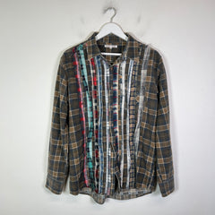 Needles Rebuild Brown Ribbon Flannel Shirt Size S