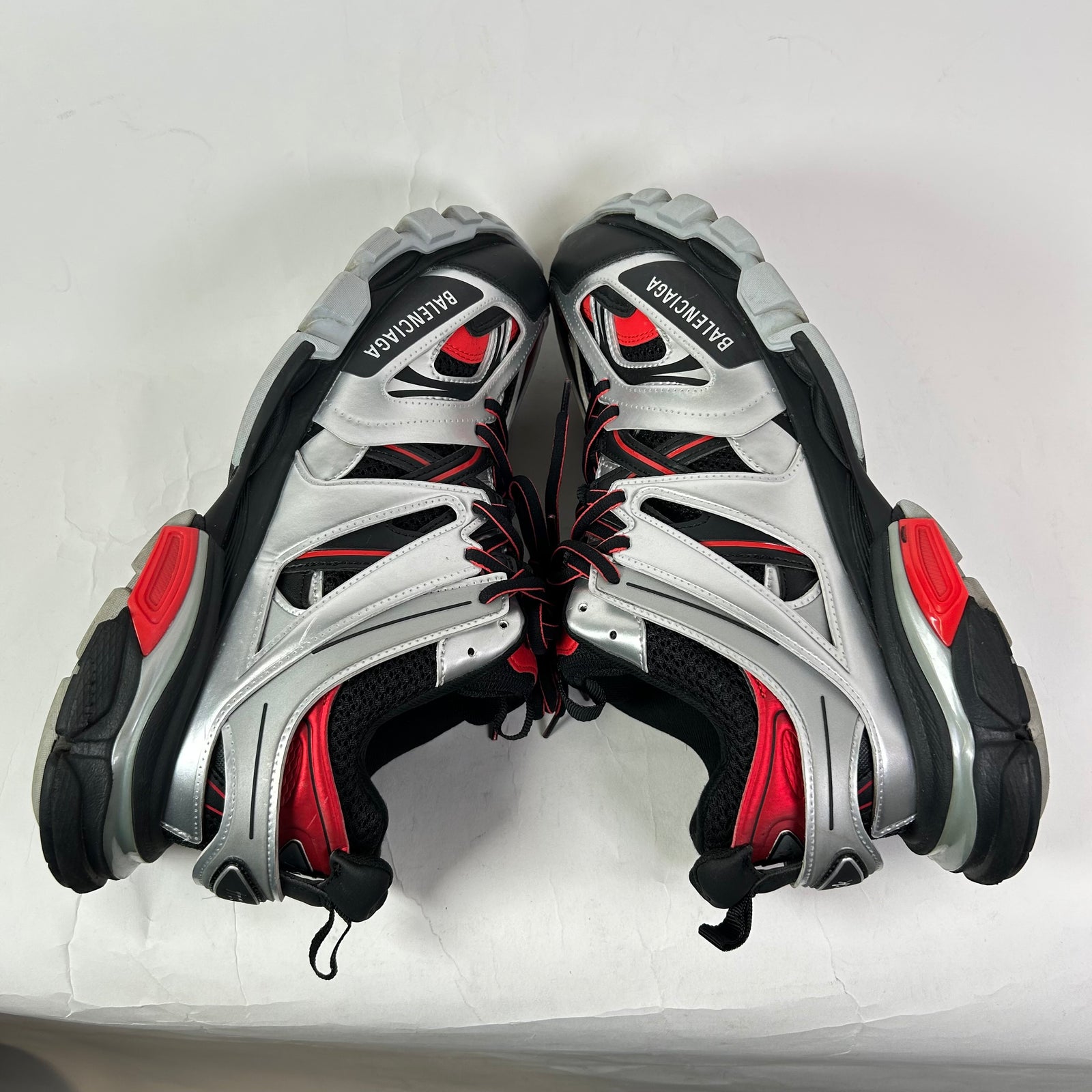Balenciaga Black/Silver Track Low-Top Sneakers