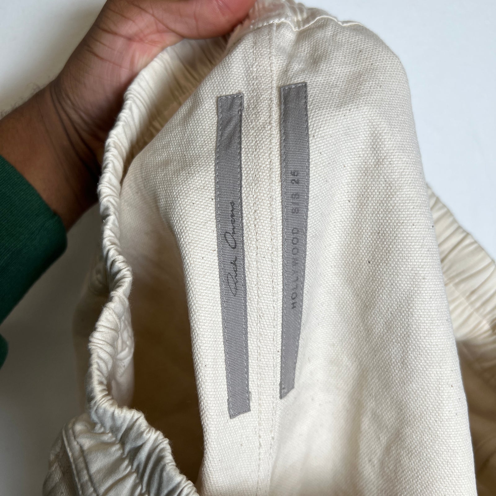 Rick Owens Natural Hollywood Canvas Boxing Shorts Size 32