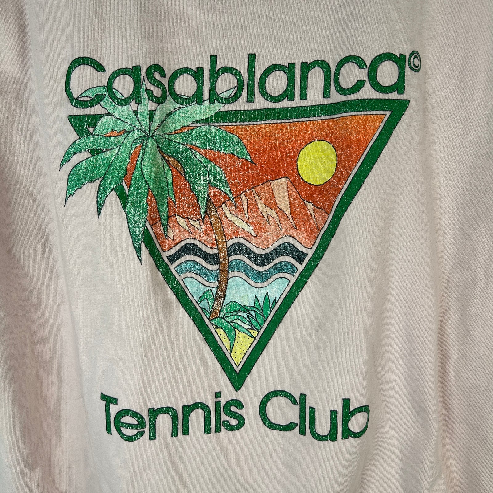 Casablanca Logo Graphic Pink T-Shirt Size L