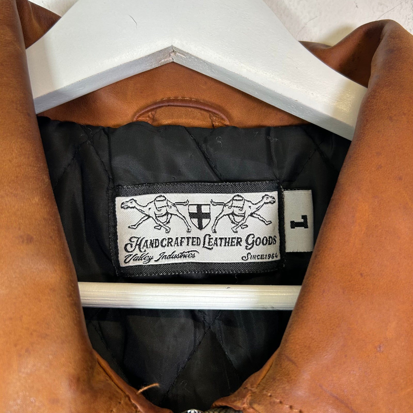 Vale Brown Valley Sports Division Leather Jacket