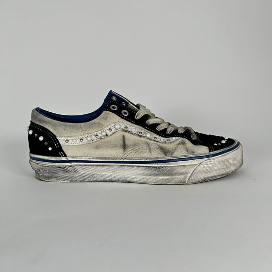 Vans White/Black OTW Skool 36 Studded Low-Tops Size 10.5