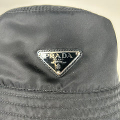 Prada Black ReNylon Bucket Hat Size M