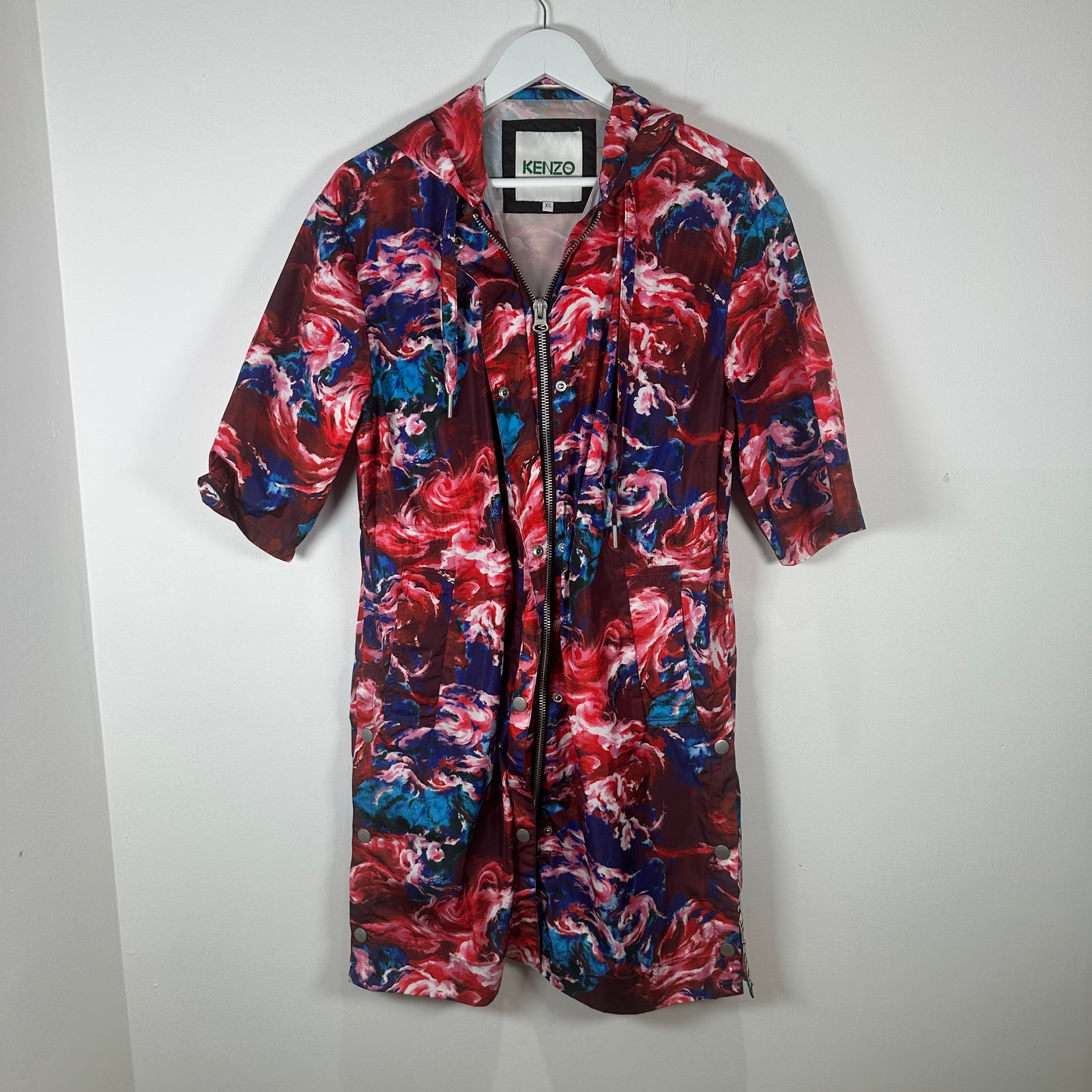 Kenzo World Parka Rain Coat Size XS