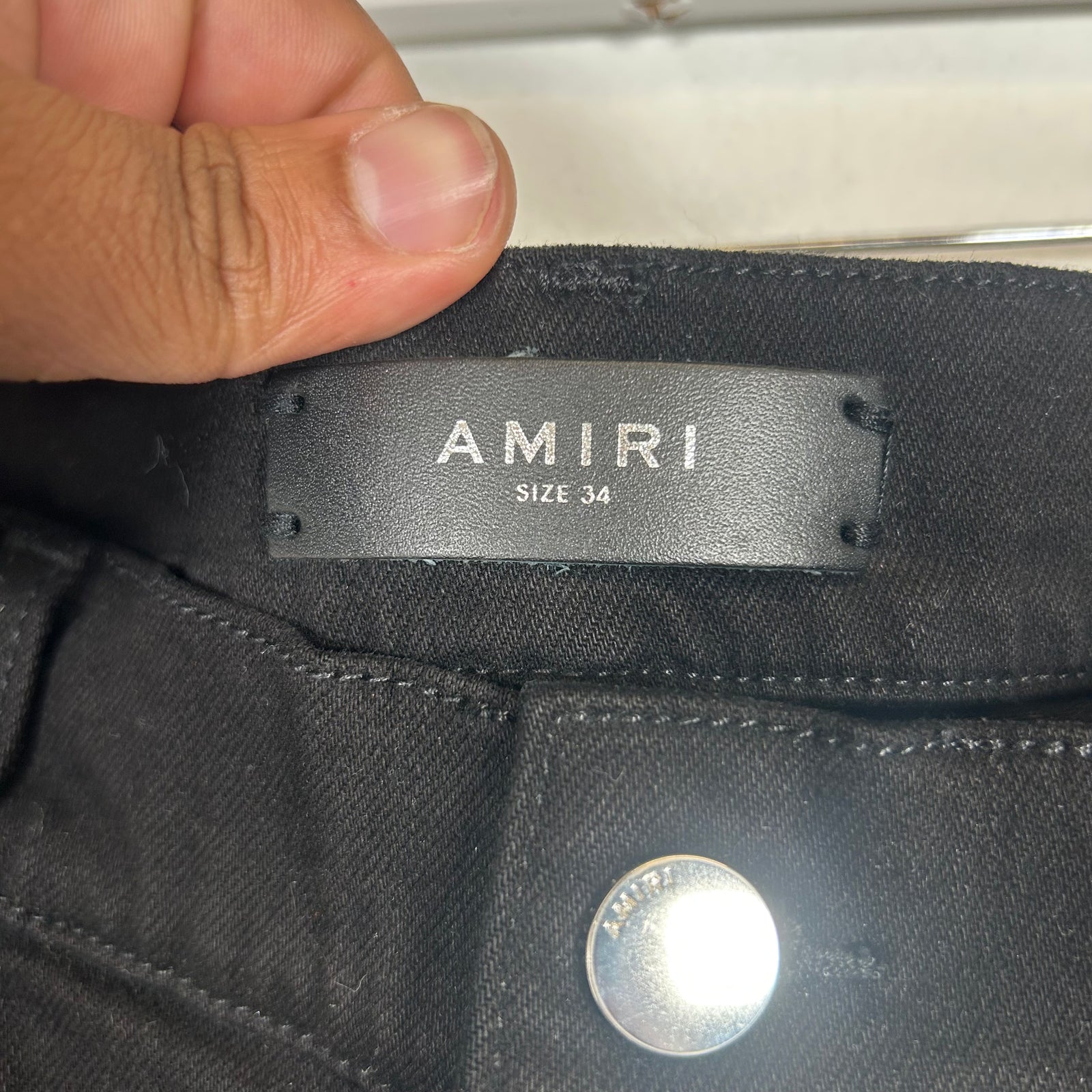 Amiri Black Distressed Thrasher Jeans Size 34