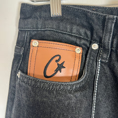 Corteiz Black C-Star Denim Jeans Size 34