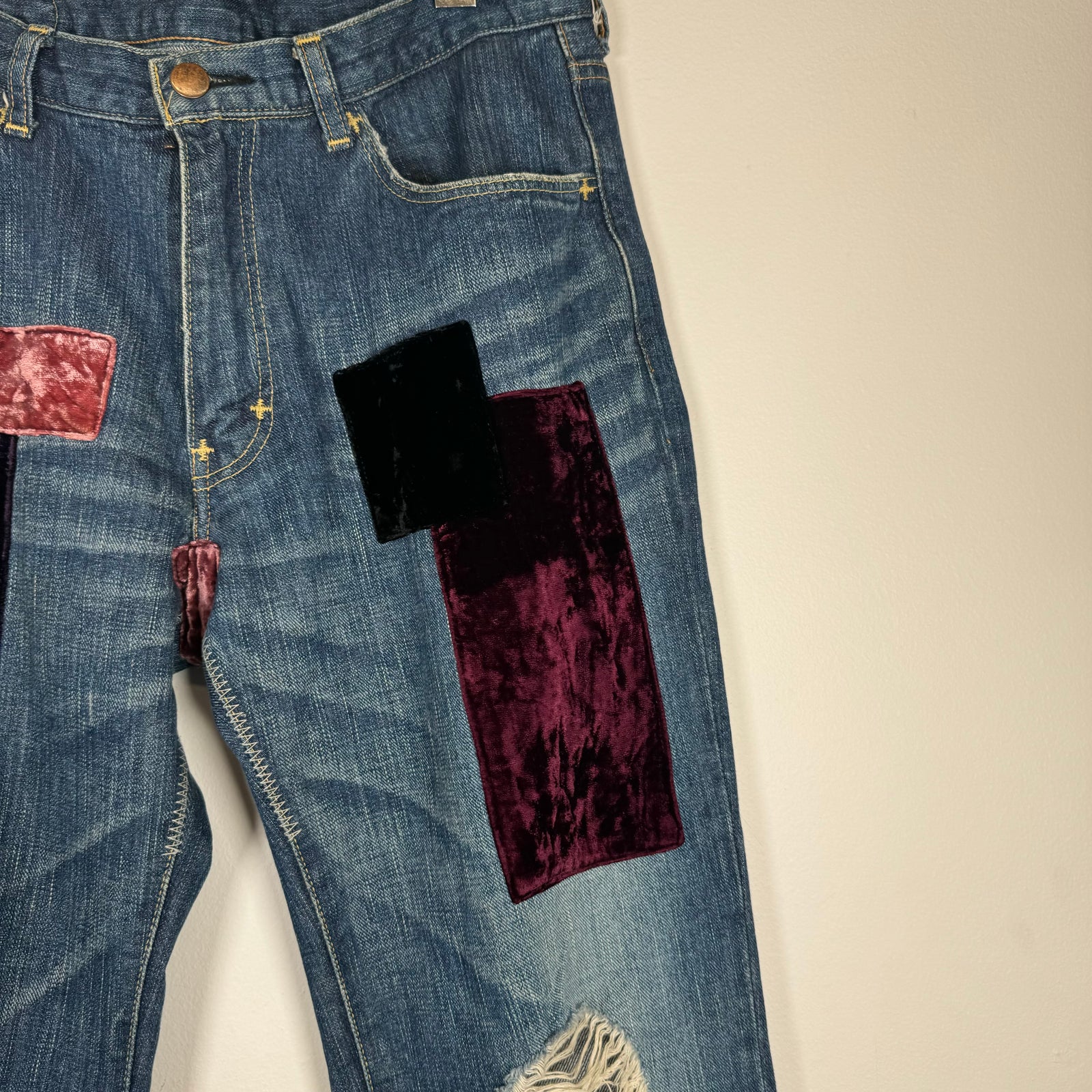 Number (N)ine Kurt Cobain Denim Patch Jeans Size 4x32