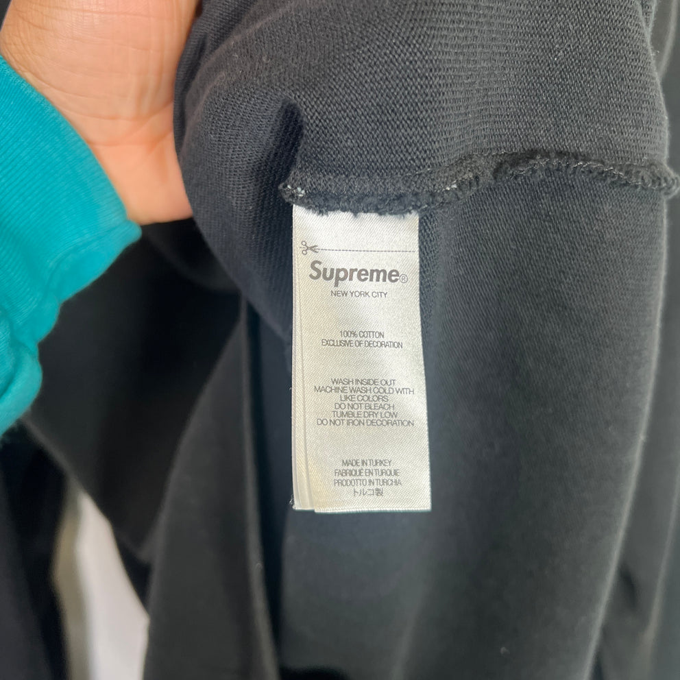 Supreme SS25 Black/Yellow Affiliated LS Football Shirt Size XL