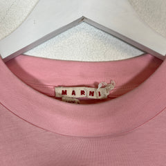 Marni Pink Bouquet Logo T-Shirt Size L